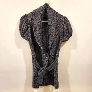 BCBGMAXAZRIA SHORT SLEEVE WOOL KNIT Sweater